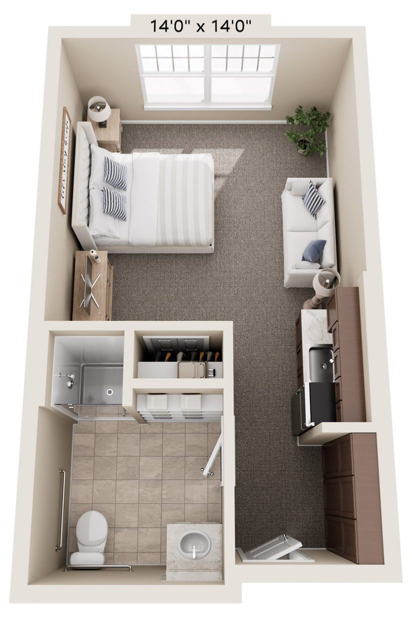 Sunflower | 410 Sq. Ft.